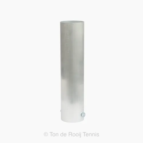 Aluminium grondpot rond ø83 mm voor tennisnetpaal